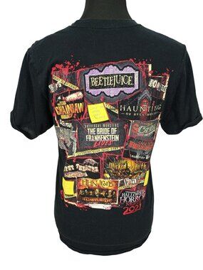 Universal Studios Halloween Horror Nights "Dont Go Alone" Black T-Shirt 2021 Med